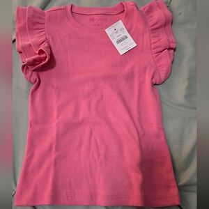 Crewcuts-J.Crew Children's Wear Bright Pink Ruffle Sleeve Tee